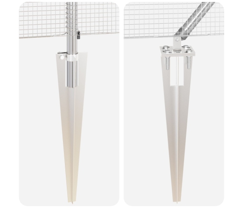 Žogu Stabu Komplekts 2 Gab. Galvanizēts Tērauds 25 X 0.5 M Vidaxl