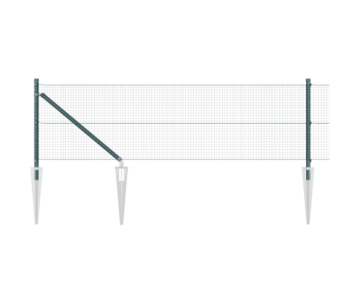 Savilkto Stiebru Žogs Ar 7 Spoileru Stabiem Zaļš 0.8X10 M Tērauds Vidaxl