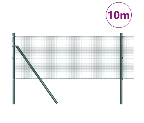 Veltītā Stieple Ar 7 Stabiem Zaļš 0.6X10 M Tērauds Vidaxl