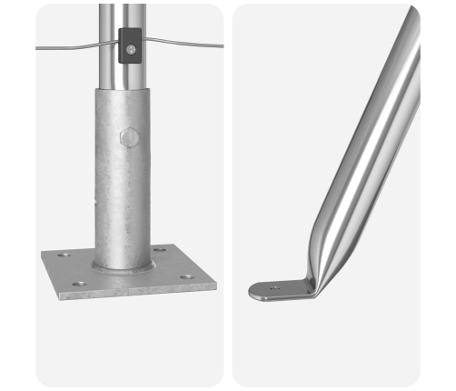 Žogu Stabi 26 Komplektā Cinkota Tērauda 3.2 X 3.2 X 50 Cm Vidaxl