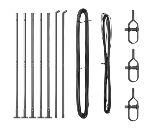 Žoga Stabi Ar Pamatplāksnēm 7 Gab Ø32Mm 68,5Cm Cinkots Tērauds Vidaxl