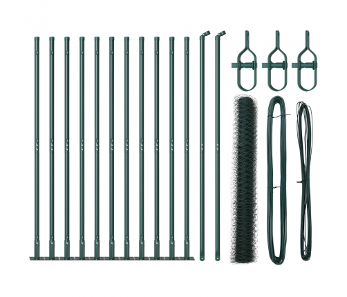 Žogu Komplekts 2 Gabali Meža Zaļš Tērauds 25 X 1 M Izturīgs Vidaxl