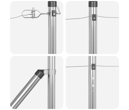 Žogu Stabi Ar Spici 52 Gab Ø32 Mm 180 Cm Cinkots Tērauds Vidaxl