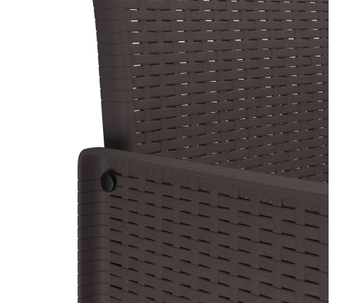 11 Daļīgs Dārza Ēdamgalds Ar Spilveniem Brūnā Polietilēna Rotangā Vidaxl