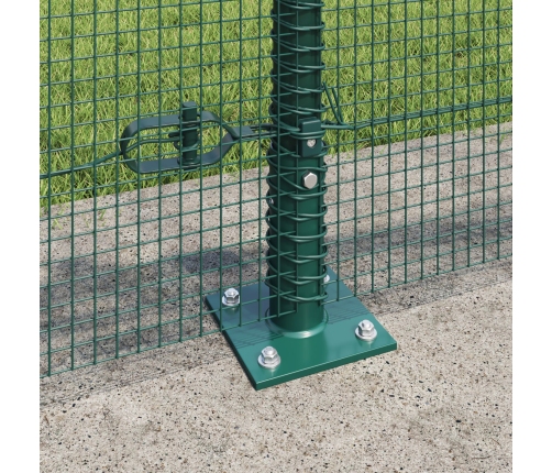 Žogu Stabiņu Komplekts  2 Daļas Zaļš Metāls, Pvc Pārklājums Vidaxl