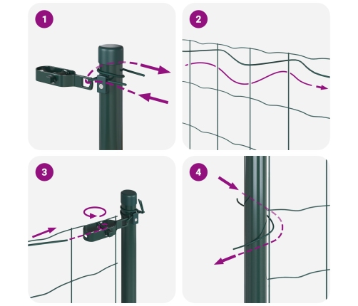 Zaļais Pvc Pārklātu Žogu Stabu Komplekts 2 Gabali 25 X 0.5 M Vidaxl