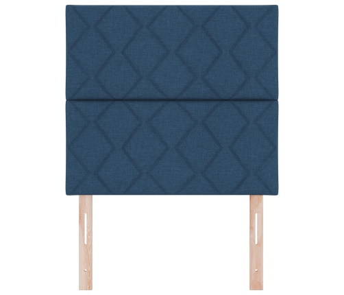 Vidaxl Gultas Galvgaļa Dimanta Bloku Dizains Zila 100 Cm Audums,  Gultas Galvgaļa Dimanta Bloku Dizains Zila 200 Cm Audums Vidaxl