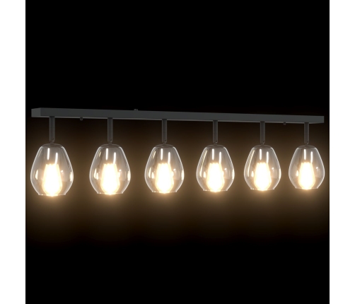 Griestu Lampas Ar Regulējamu Stikla Gaismas Ķermeni Antracīta E27 Vidaxl