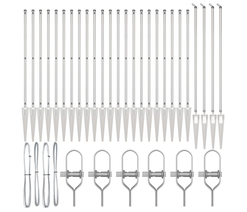 Žoga Stabi Ar Uzgali 26 Gab. Ø32 Mm 160 Cm Cinkots Tērauds Vidaxl
