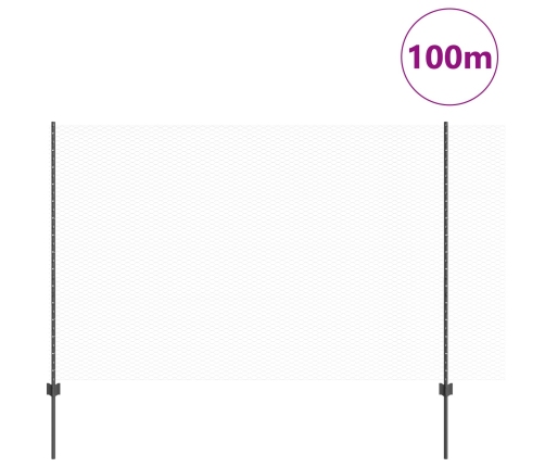 Vidaxl Žoga Stabi 22 Gab. U-Kanāls Pelēks 160 Cm Tērauds,  Sešstūra Žogs Pelēks 1.6X100 M Tērauds Vidaxl