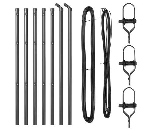 Žoga Stabi 7 Gab. Pelēki Ø32 Mm 120 Cm Cinkots Tērauds Vidaxl