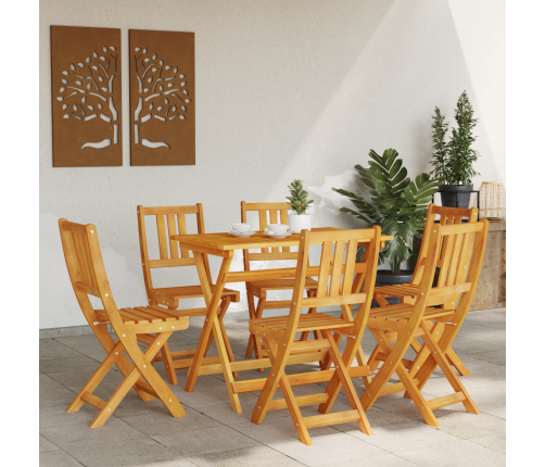 Salokāmie Dārza Krēsli 6 Gab 36X46X86 Cm Masīvas Akāciju Koks Vidaxl