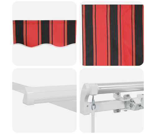 Vidaxl Manuālā Ievelkamā Nojume Oranžā Un Brūnā 400X350 Cm