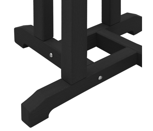 3 Daļu Dārza Bāra Komplekts Melnā Hdpe Vidaxl