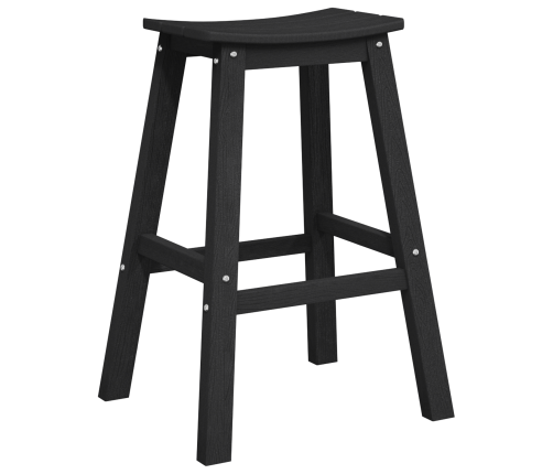 Bāra Krēsli 6 Gabali Melni Hdpe Vidaxl