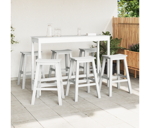 Bāra Krēsli 9 Gab. Balts Hdpe Vidaxl