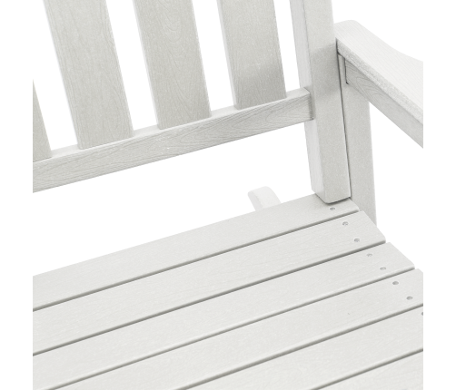 3 Gabalu Dārza Atpūtas Komplekts Balts Hdpe Vidaxl