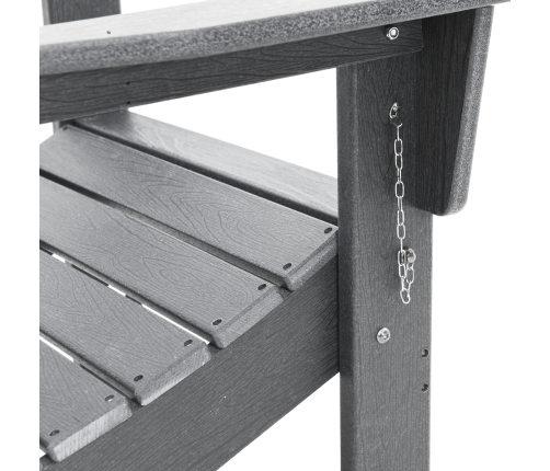 Salokāmie Adirondack Krēsli 2 Gabali Gaiši Pelēks 74.5X80.5X90 Cm Hdpe Vidaxl