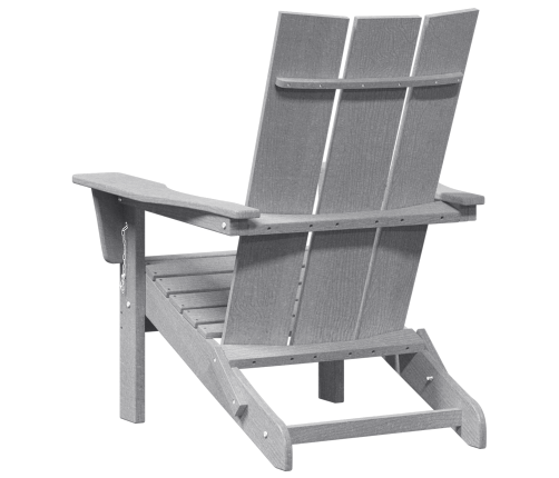 Salokāmie Adirondack Krēsli 2 Gabali Gaiši Pelēks 74.5X80.5X90 Cm Hdpe Vidaxl