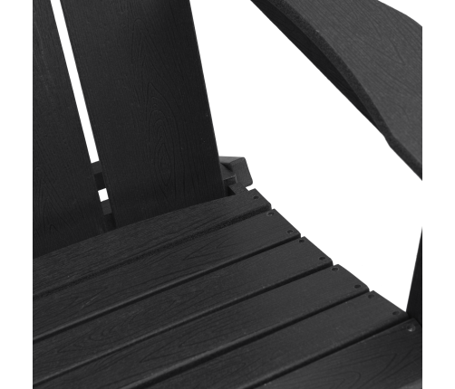 3 Daļu Dārza Atpūtas Komplekts Melnā Krāsā Ar Hdpe Vidaxl