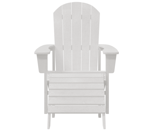 Adirondack Krēsli Ar Kāju Balstiem 2 Gabali Balts Hdpe Vidaxl
