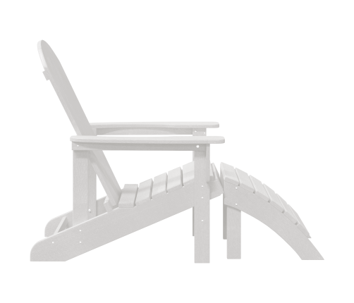Adirondack Krēsli Ar Kāju Balstiem 2 Gabali Balts Hdpe Vidaxl