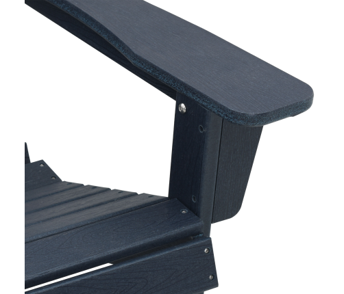 Adirondack Krēsli Ar Kāju Balstiem 2 Gab. Tumši Zils Hdpe Vidaxl
