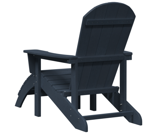 Adirondack Krēsli Ar Kāju Balstiem 2 Gab. Tumši Zils Hdpe Vidaxl