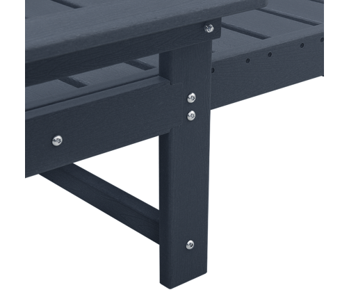 3 Daļu Dārza Atpūtas Komplekts Tumši Zils Hdpe Vidaxl