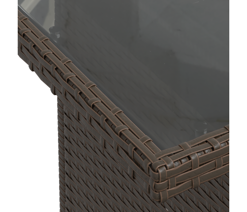 10 Daļu Dārza Dīvānu Komplekts Ar Spilveniem Brūnā Poli Rotangpalmas Vidaxl