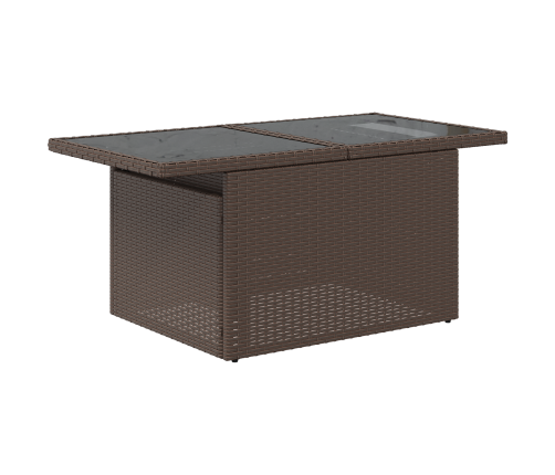 11 Gabalu Dārza Dīvānu Komplekts Ar Spilveniem Brūna Poli Rotangpalma Vidaxl