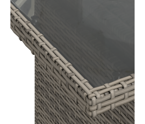 11 Gabalu Dārza Dīvāna Komplekts Ar Spilveniem Pelēks Poli Rotang Vidaxl