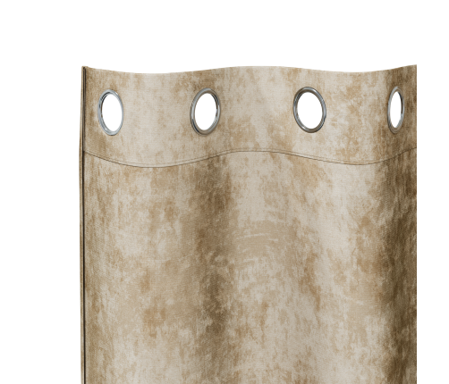 Zīda Aizkari 2 Gab. Ar Acīm Krēmkrāsas 140X140 Cm Vidaxl