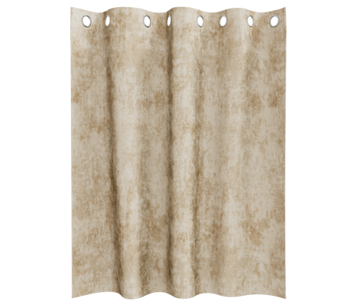 Zīda Aizkari 2 Gab. Ar Acīm Krēmkrāsas 140X140 Cm Vidaxl