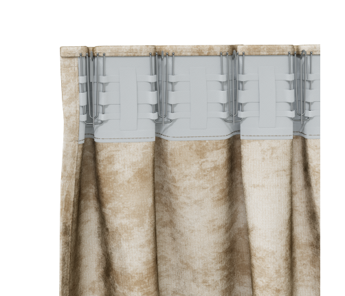 Zīda Aizkari 2 Gab. Ar Stieņa Kabatām Krēmkrāsas 260X140 Cm Vidaxl