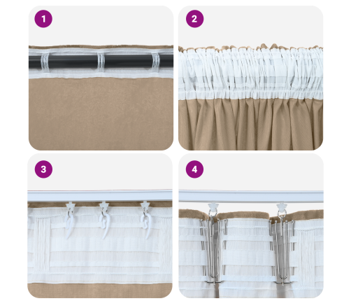 Zīda Aizkari 2 Gab. Ar Stieņa Kabatu Šampanietis 225X140 Cm Vidaxl