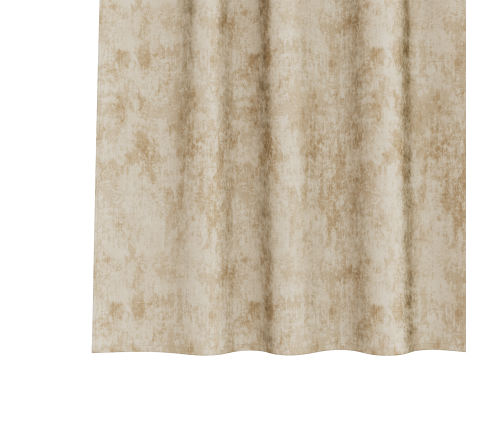 Velveta Aizkari 2 Gab. Ar Aci Krēmkrāsā 175X140 Cm Vidaxl