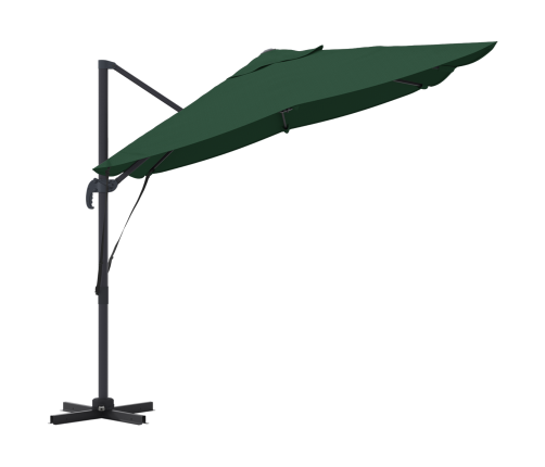 Zaļais Kanteleveris Lietussargs Zaļš Vidaxl