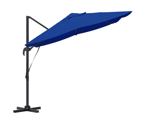 Zils Cantilever Lietussargs Zils Poliesters, Pulverkrāsots Tērauds Vidaxl