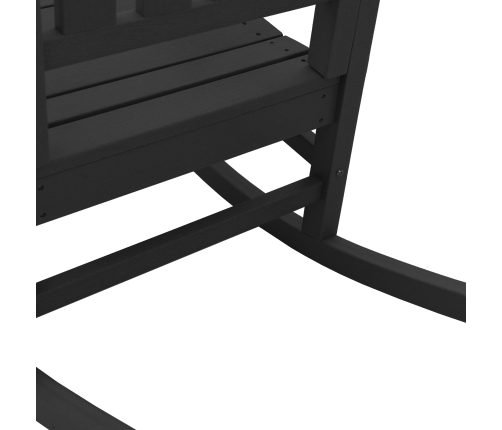 Vidaxl Dārza Šūpuļkrēsls Melnā Krāsā 70X92X107 Cm Hdpe