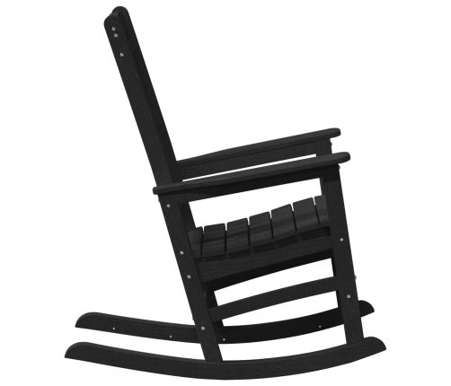 Vidaxl Dārza Šūpuļkrēsls Melnā Krāsā 70X92X107 Cm Hdpe