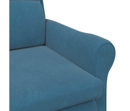 Zils Atzveltnes Krēsls Zils Audums, Koks Standarts Ergonomisks Vidaxl