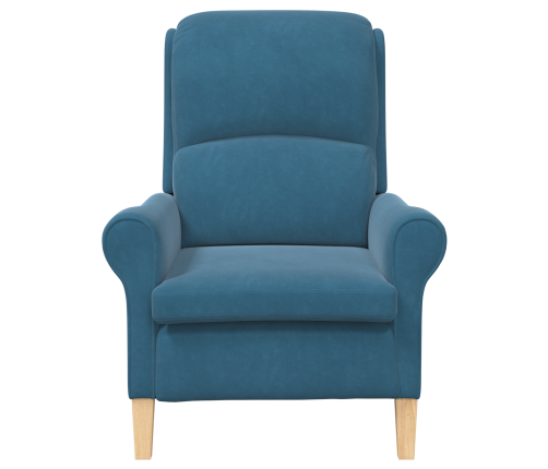 Zils Atzveltnes Krēsls Zils Audums, Koks Standarts Ergonomisks Vidaxl