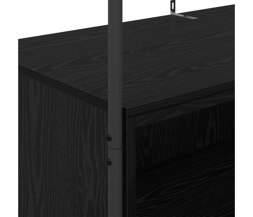 Vidaxl Drēbju Plaukts Ar Plauktiem Melnā Ozolā 100X44X160 Cm