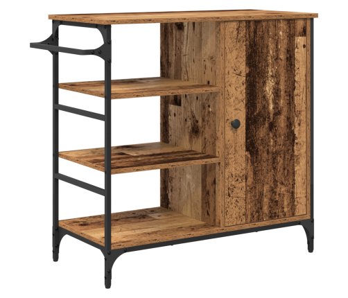 Vidaxl Virtuves Ratiņi, Vecs Koks, 87,5X38,5X84,5 Cm, Uzlabots Koks