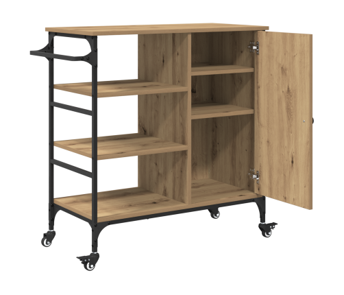 Virtuves Ratiņš Amatnieku Ozols 87.5X38.5X84.5 Cm Inženierijas Koks Vidaxl