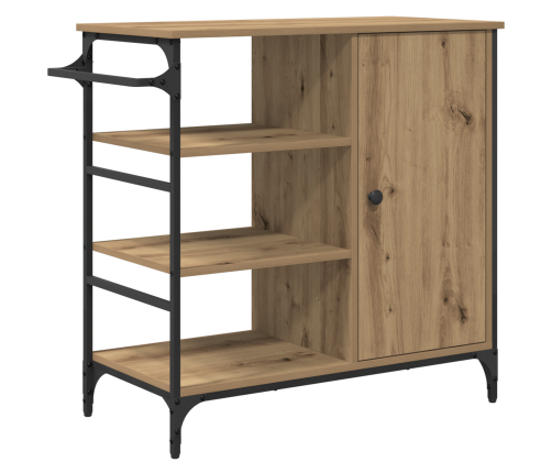 Virtuves Ratiņš Amatnieku Ozols 87.5X38.5X84.5 Cm Inženierijas Koks Vidaxl