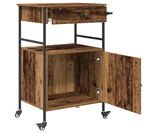 Virtuves Ratiņi Vecais Koks 56X43X89.5 Cm Inženiertehniskais Koks Vidaxl