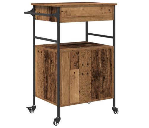 Virtuves Ratiņi Vecais Koks 56X43X89.5 Cm Inženiertehniskais Koks Vidaxl