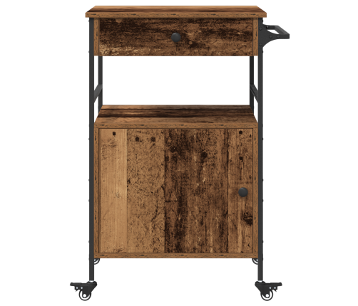 Virtuves Ratiņi Vecais Koks 56X43X89.5 Cm Inženiertehniskais Koks Vidaxl